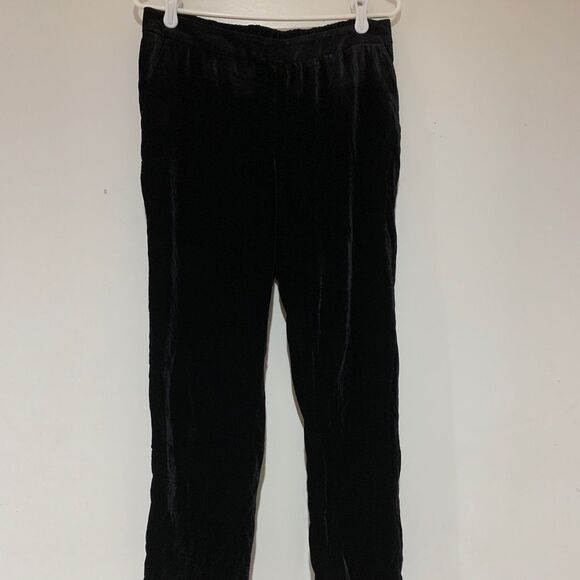 Banana Republic HIGH Rise Velvet Black pants NEW - Picture 3 of 4